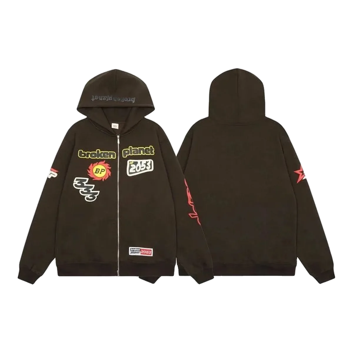 Broken Planet Hoodie Brown