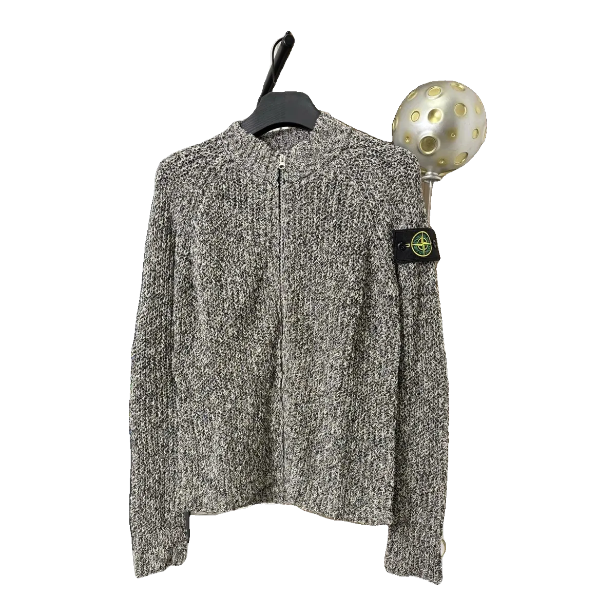 Stone Island Grey Knit Sweater