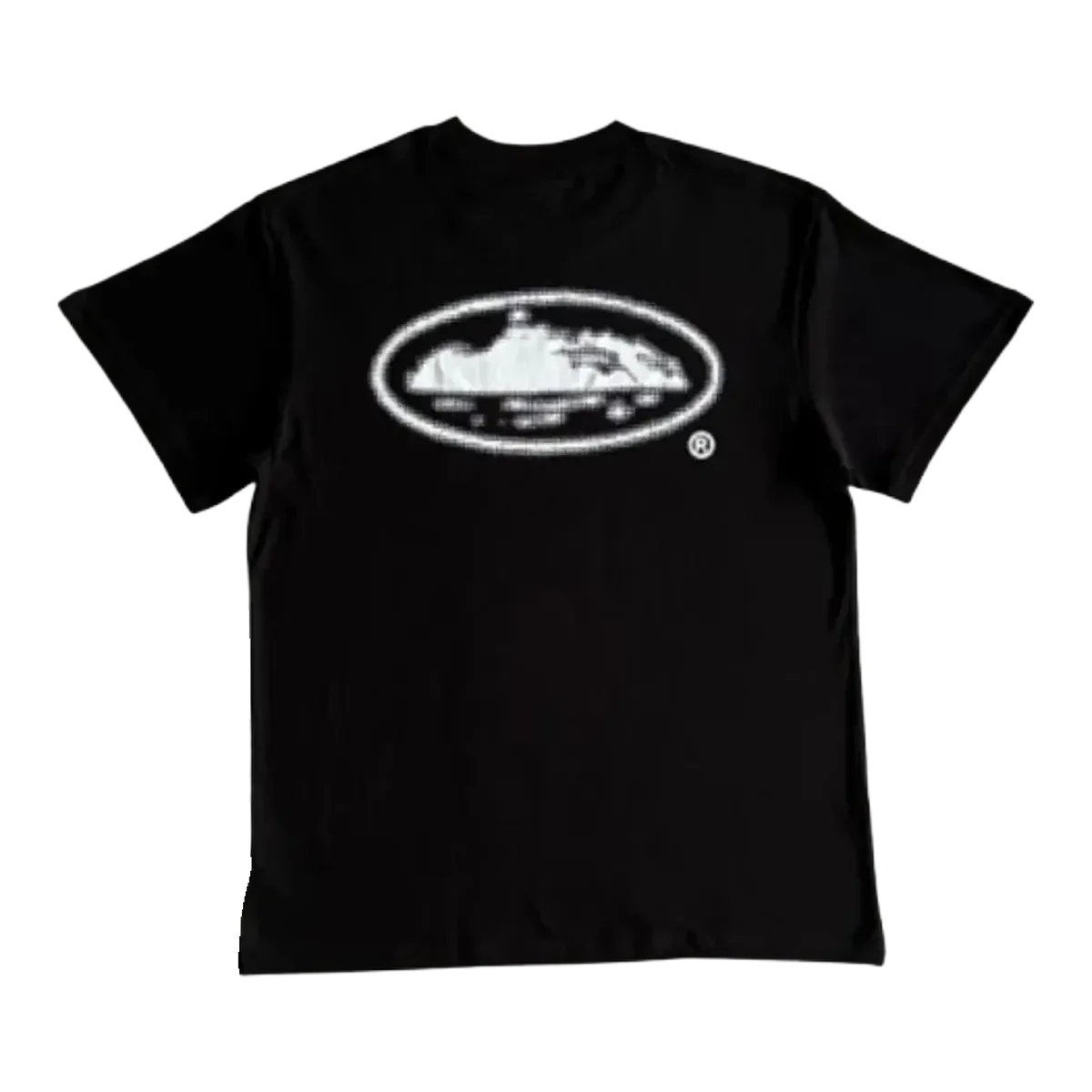 Corteiz Black Blurred Logo Tee