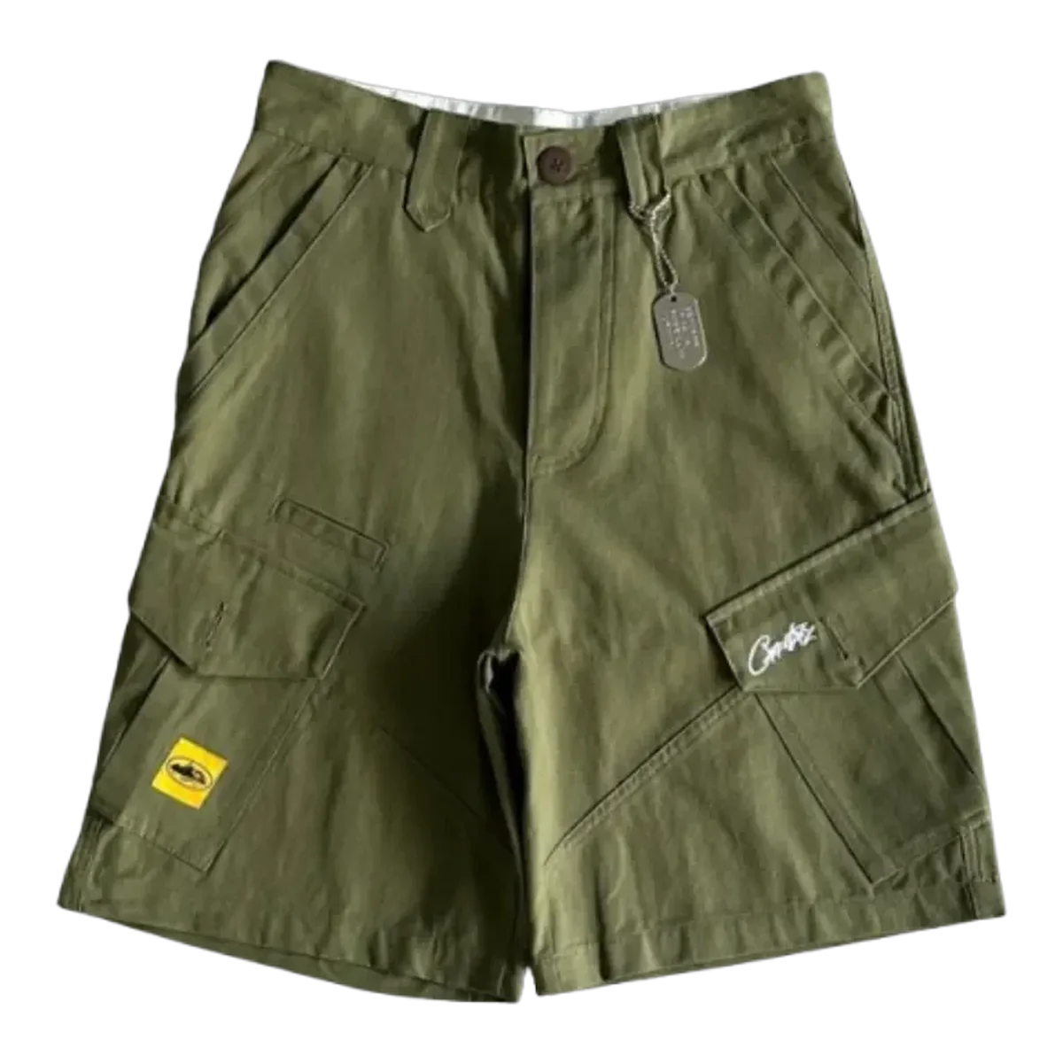 Corteiz Olive Cargo Shorts