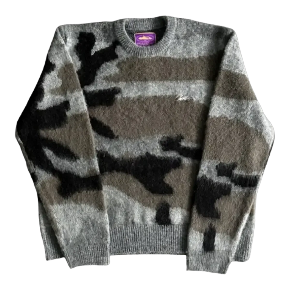 Corteiz Grey Camo Fleece Sweater