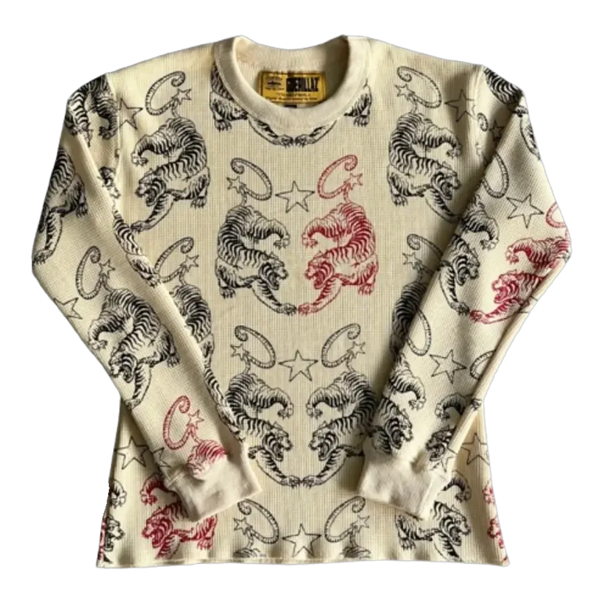 Corteiz Cream Dragon Print Long Sleeve