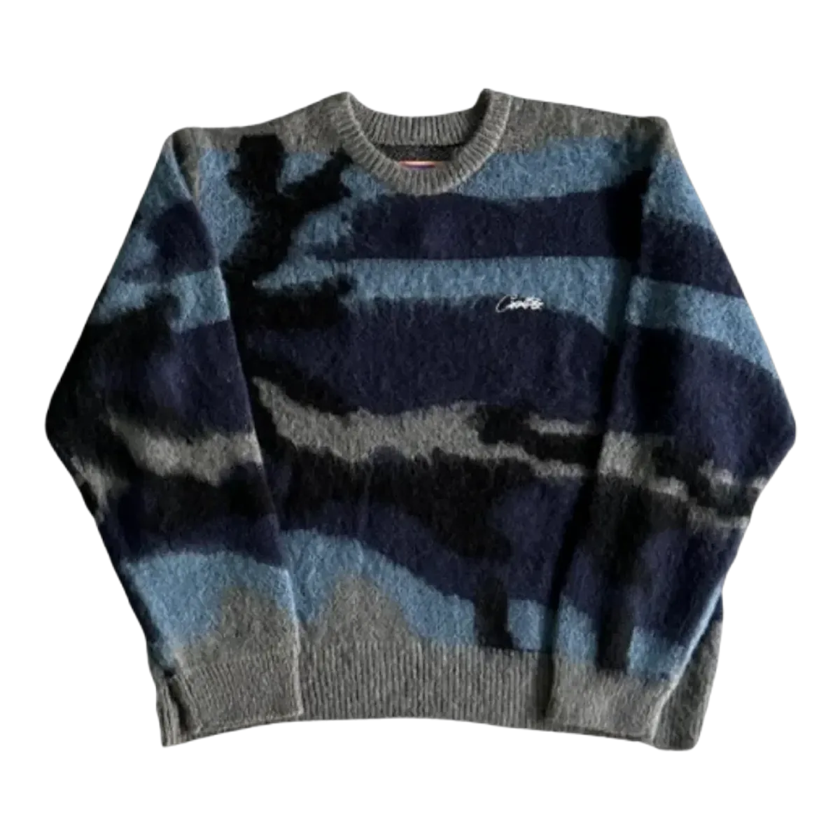 Corteiz Blue Camo Knit Sweater