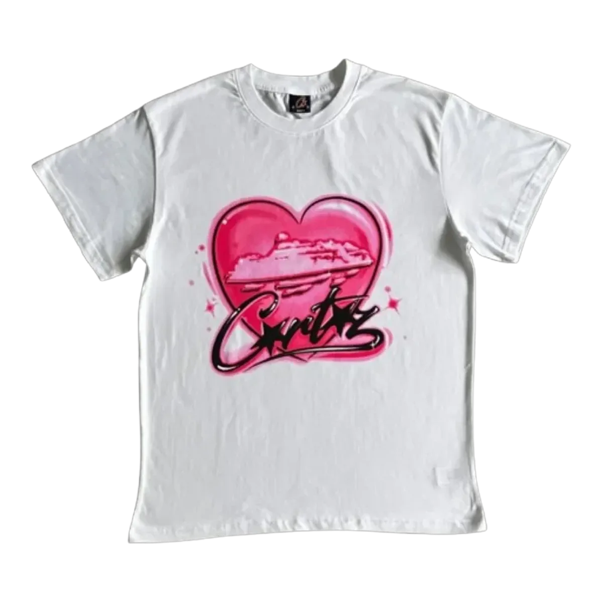 Corteiz White Heart Tee