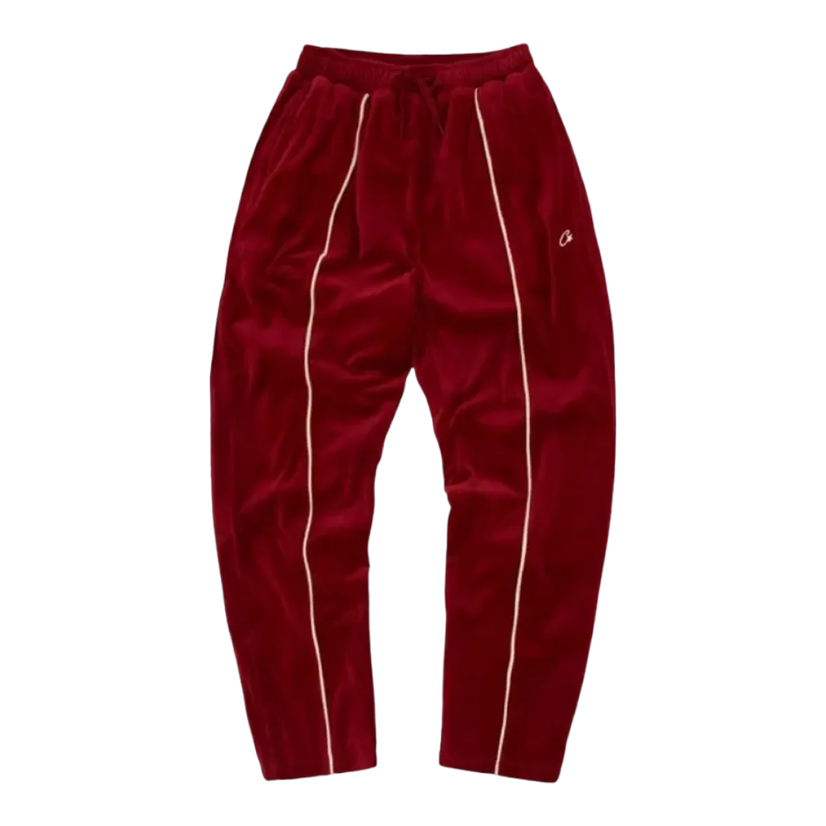 Corteiz Red Velour Track Pants