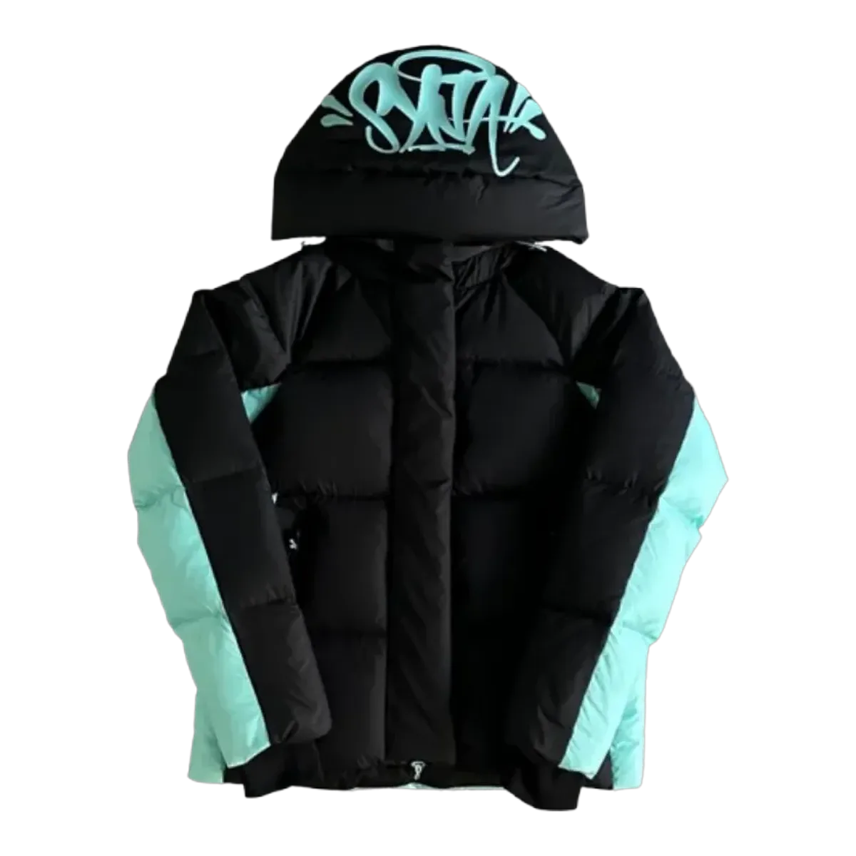 Syna World Black Teal Puffer Jacket