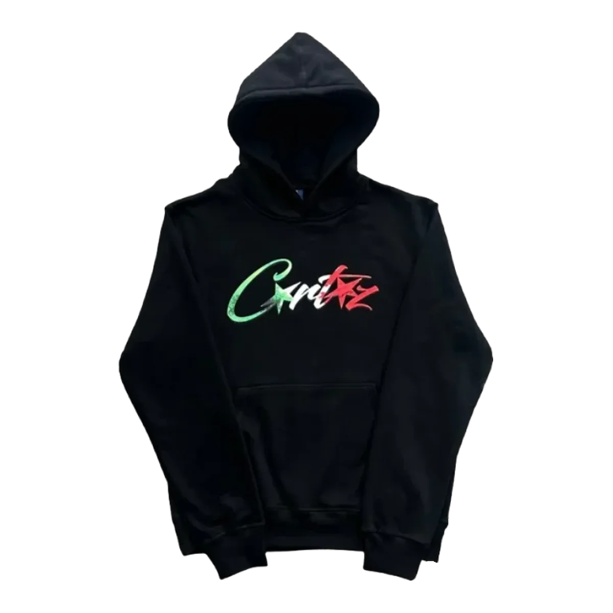 Corteiz Black Script Logo Hoodie