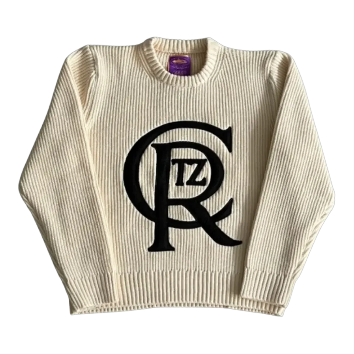 Corteiz Cream CRTZ Knit Sweater