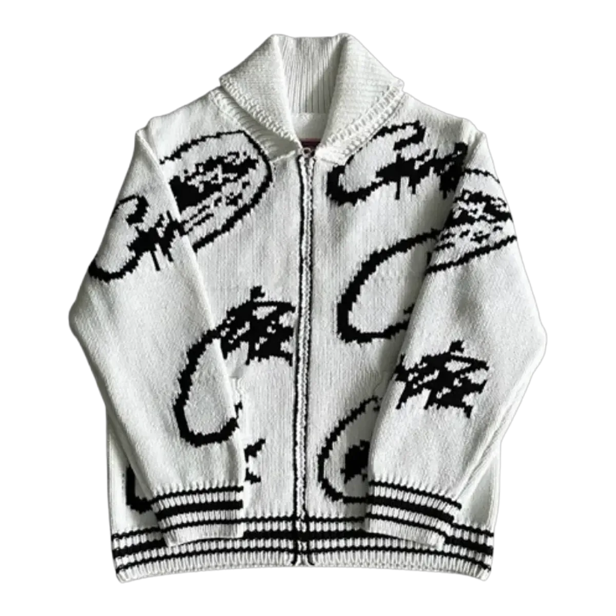 Corteiz White Script Zip Sweatshirt