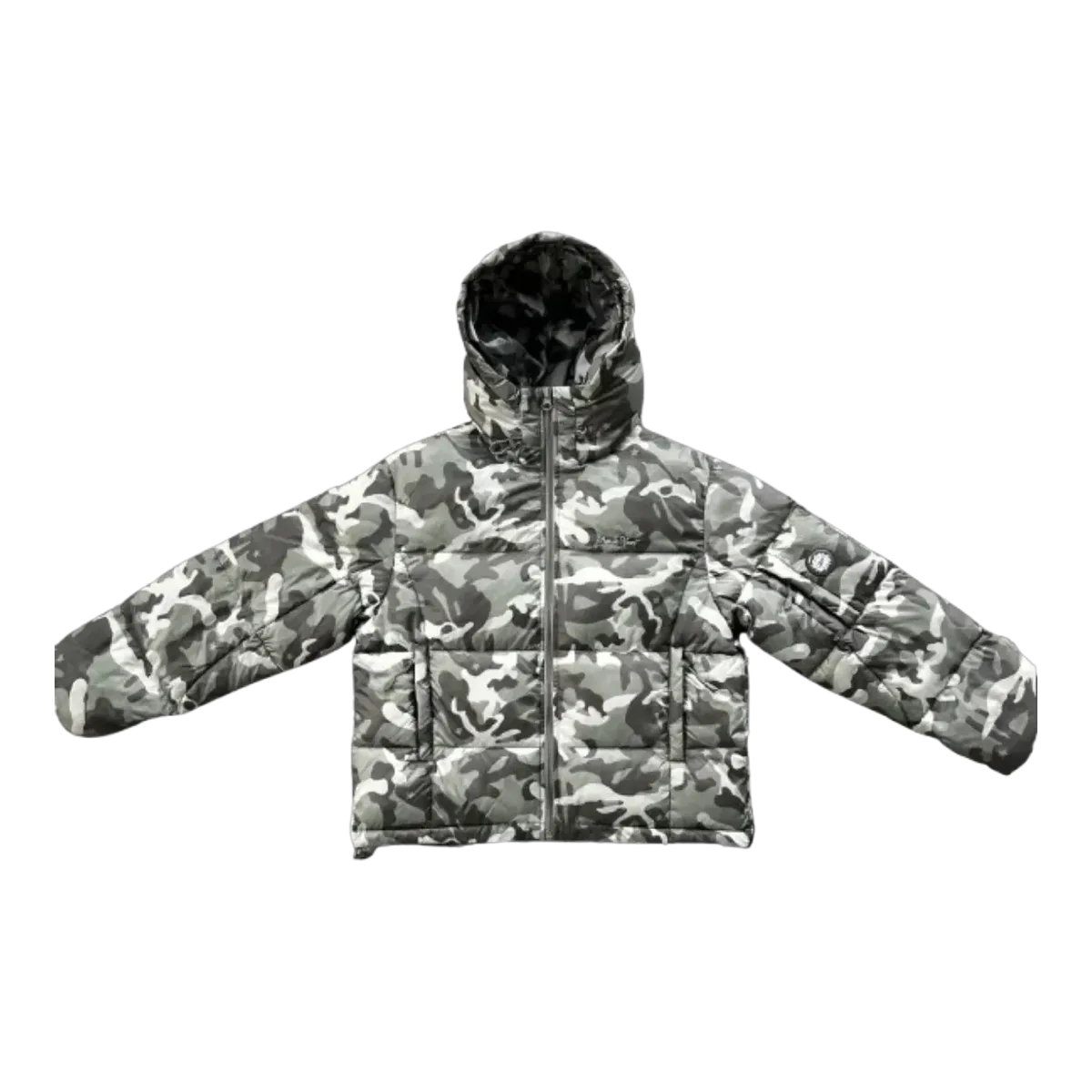 Broken Planet Grey Camo Puffer Jacket