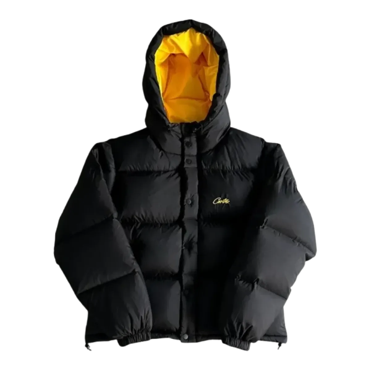 Corteiz Cream Hooded Puffer Jacket