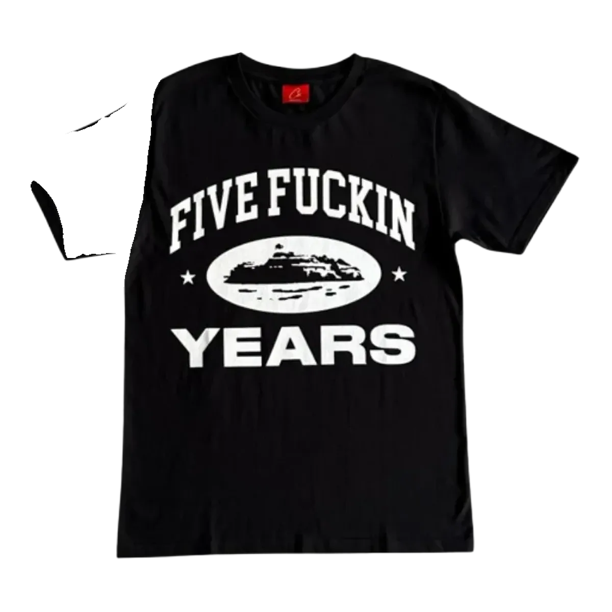 Corteiz Black Five Years Tee
