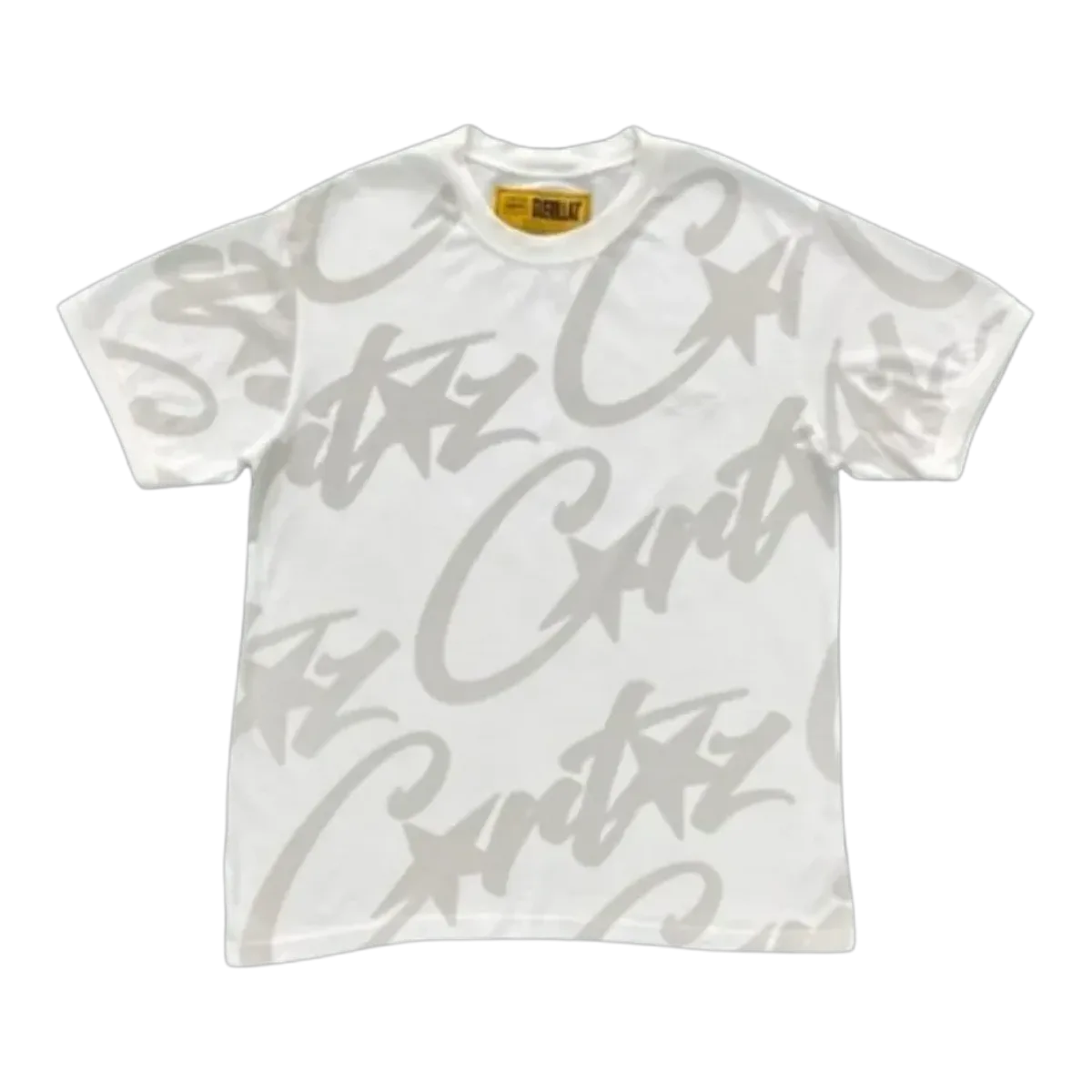 Corteiz White Allover Script Tee