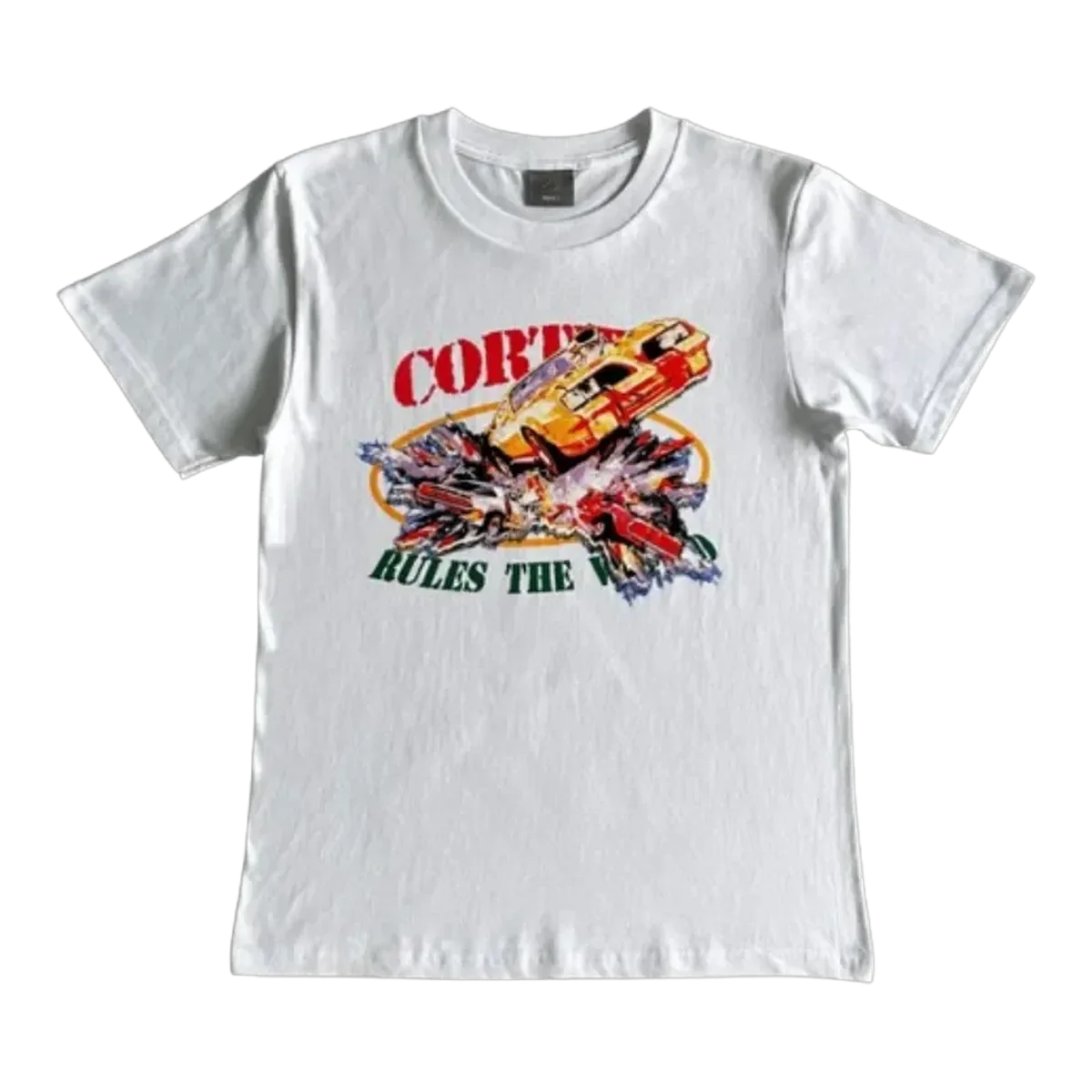 Corteiz White Rules The World Tee