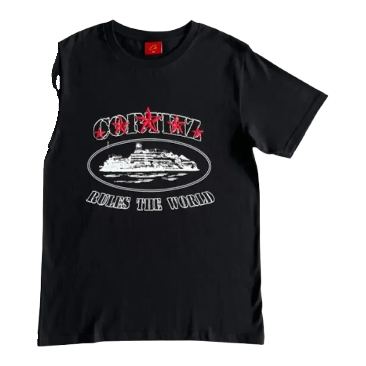 Corteiz Black Rules The World Tee