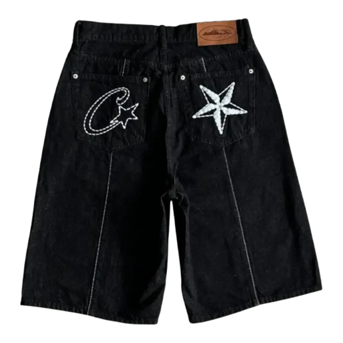 Corteiz Black Denim Shorts