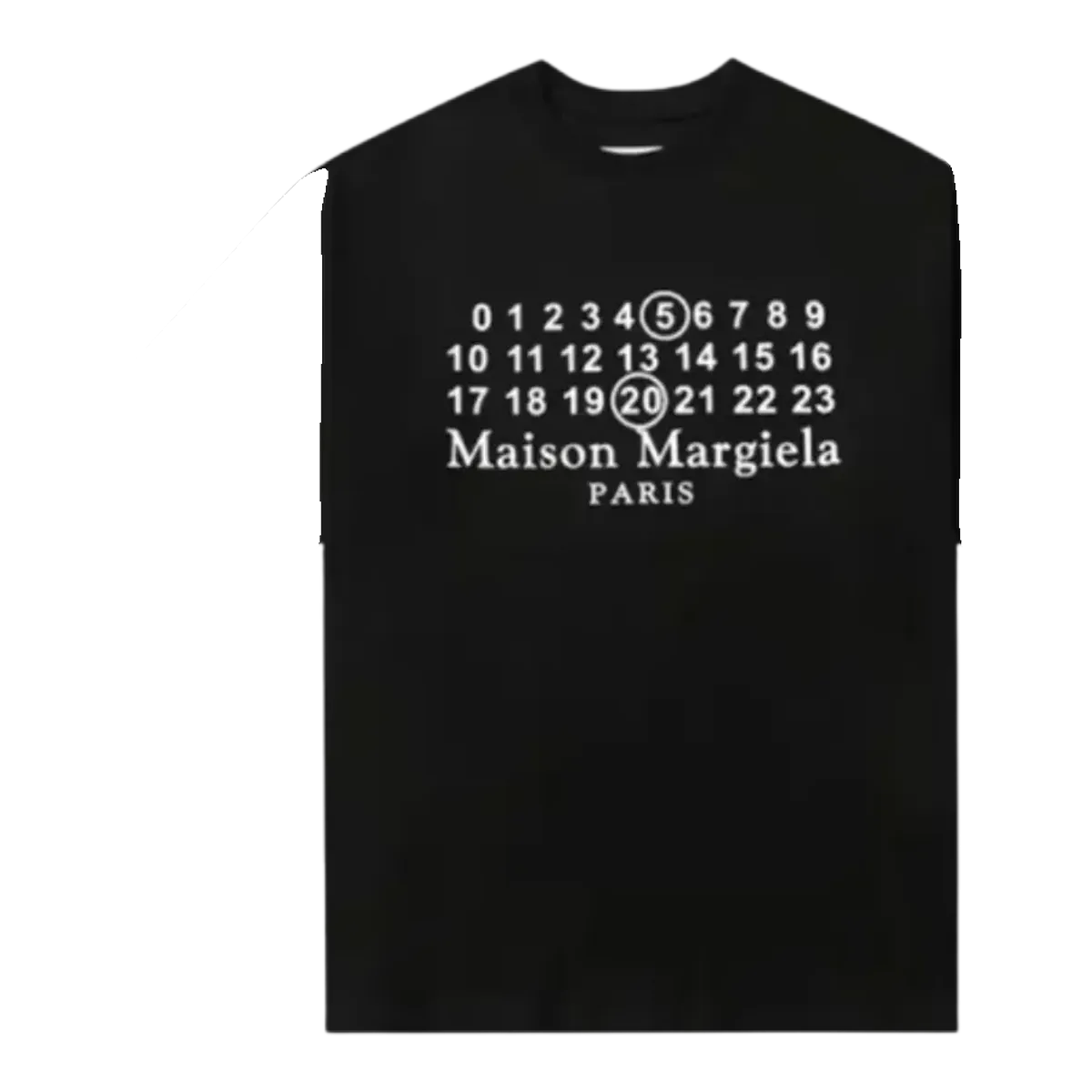 Maison Margiela Numbers Tee Black