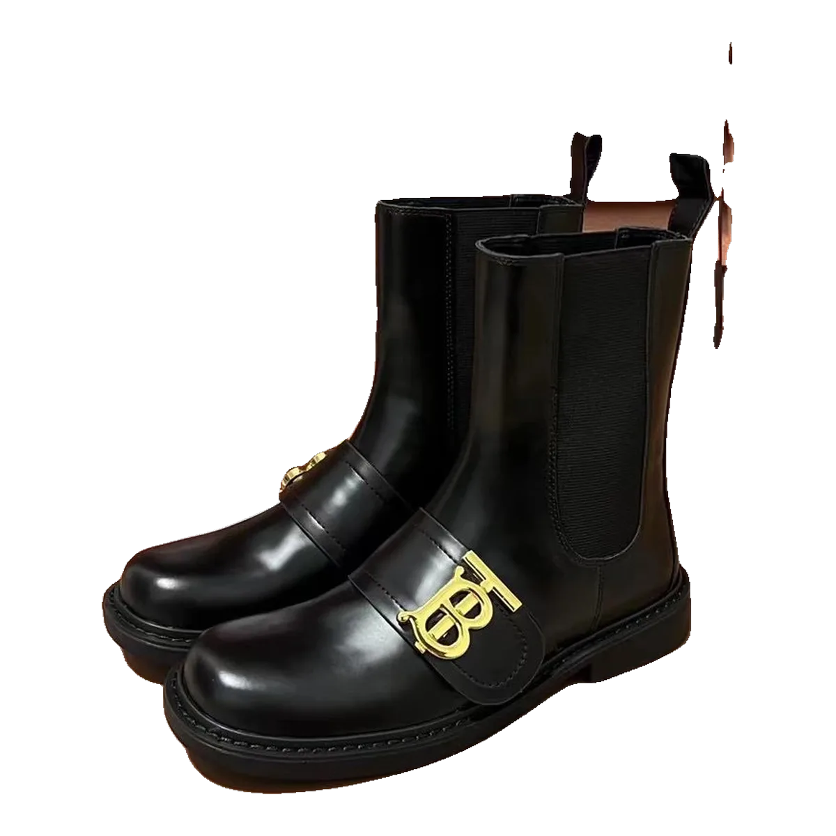 Burberry Black TB Logo Boots