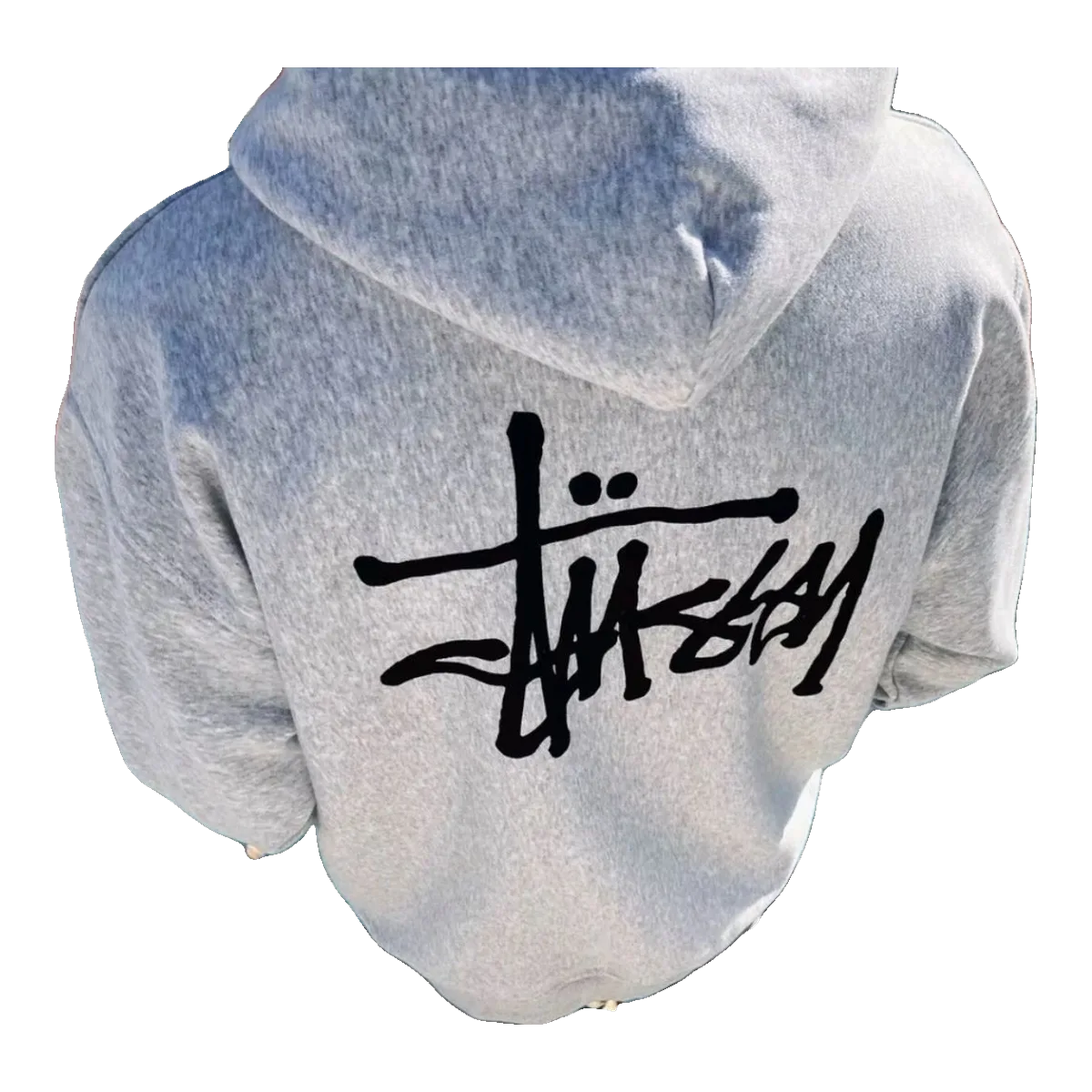 Stussy Grey Script Hoodie