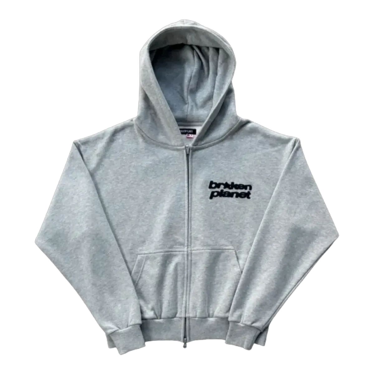 Broken Planet Grey Zip Hoodie