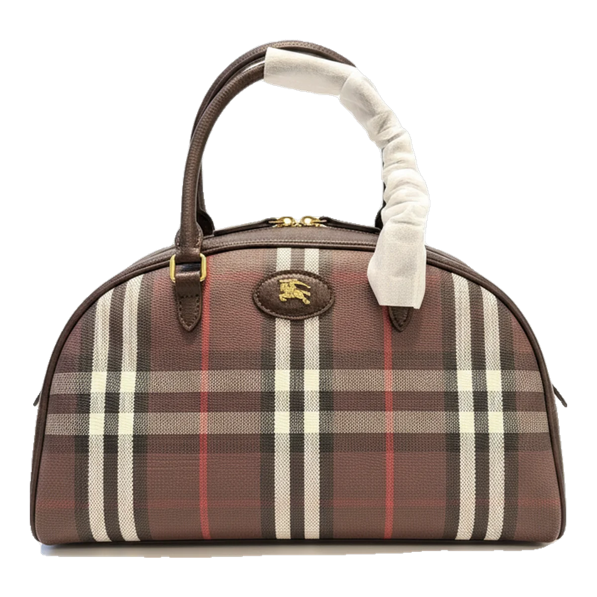 Burberry Brown Check Bowling Bag