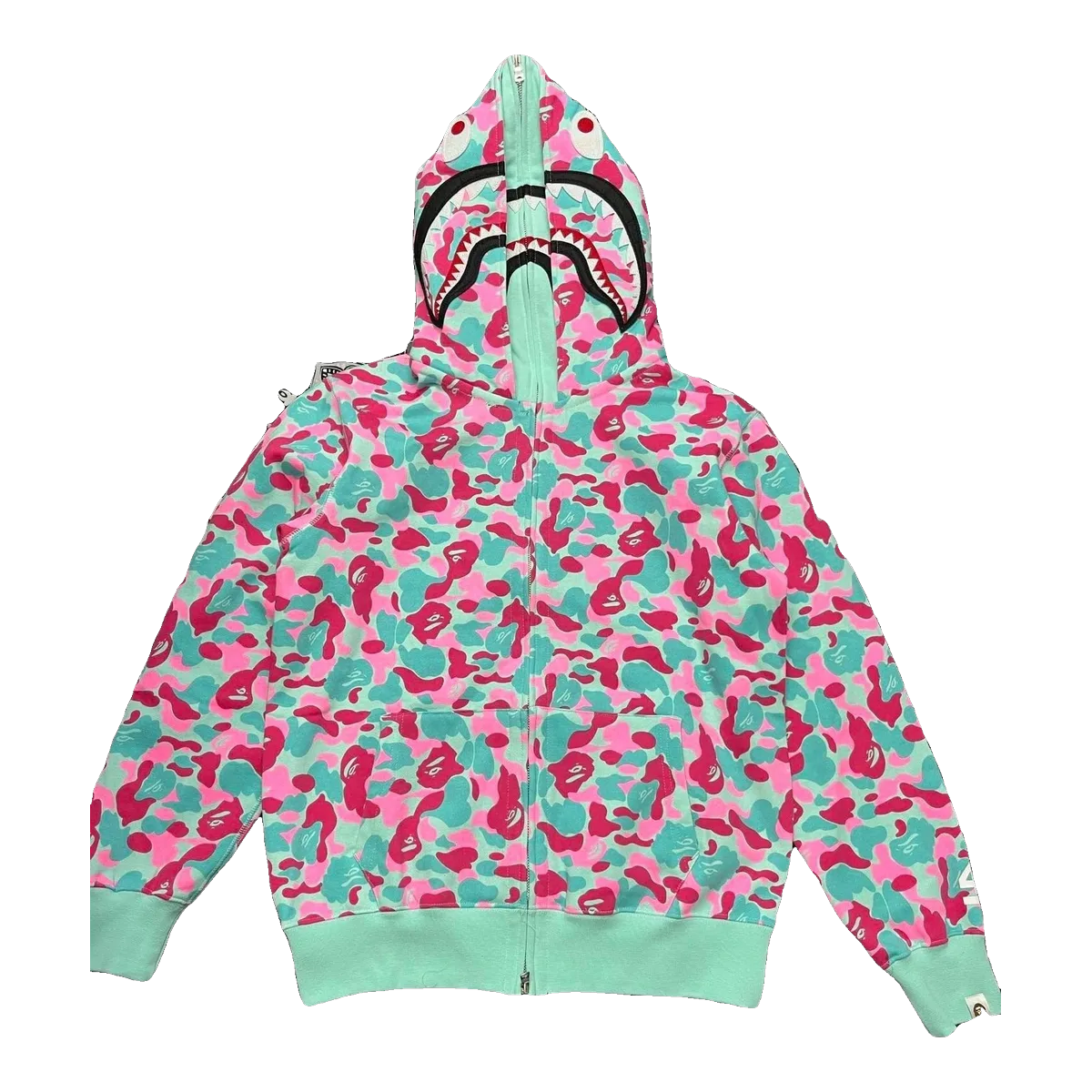 Bape Pink Camo Shark Hoodie