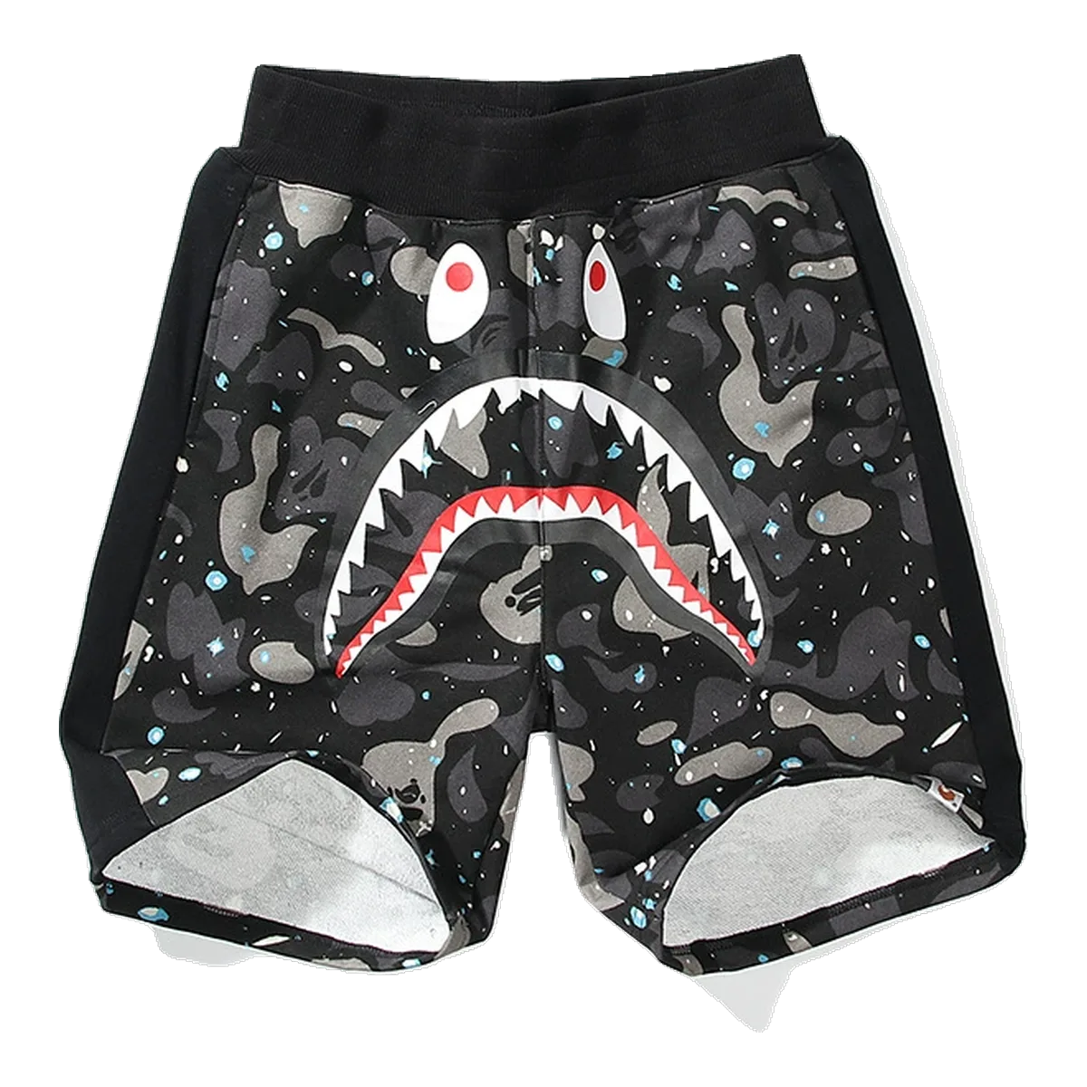 Bape Shark Camo Shorts Black