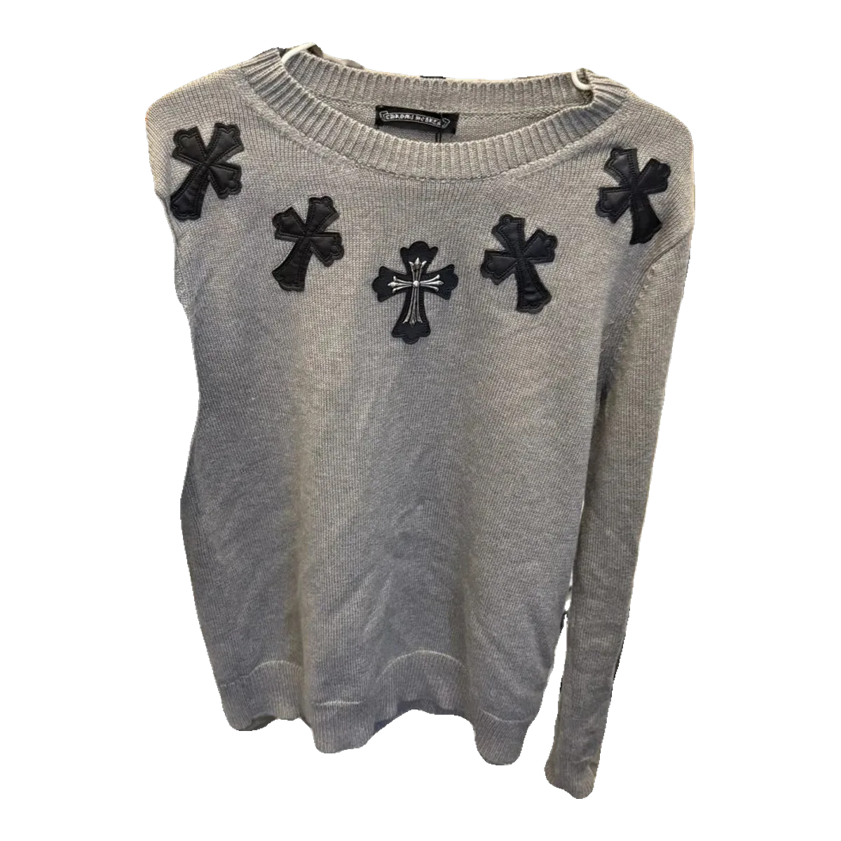 Chrome Hearts Cross Patch Sweater Grey