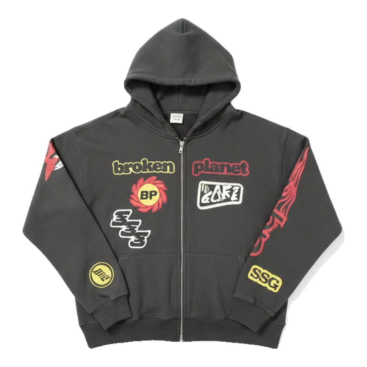 Broken Planet Hoodie Grey