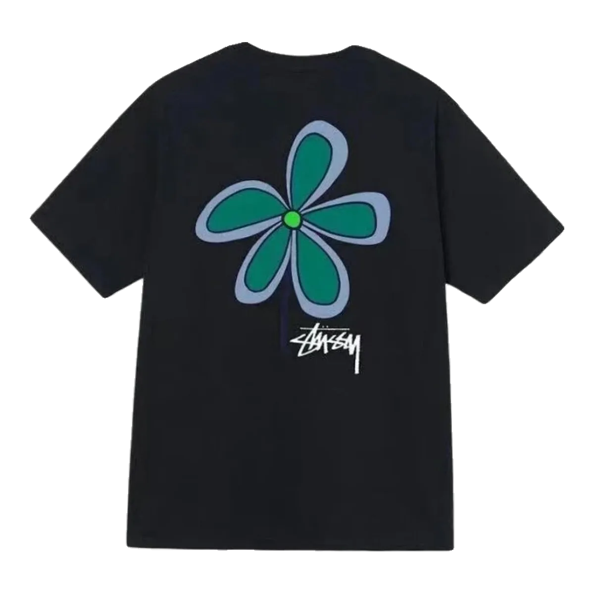 Stussy Flower Graphic T-Shirt Black