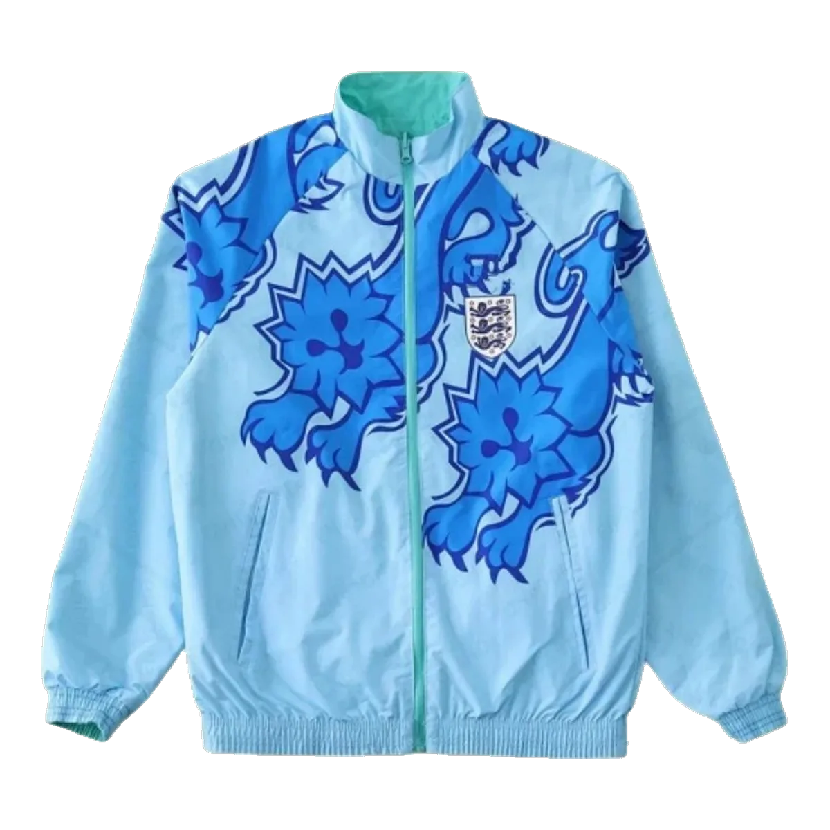 On Blue Windbreaker