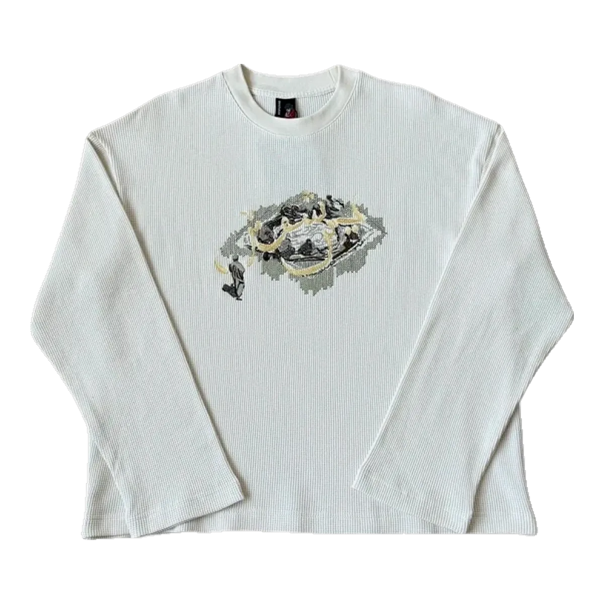 Derschutze White Graphic Long-Sleeve