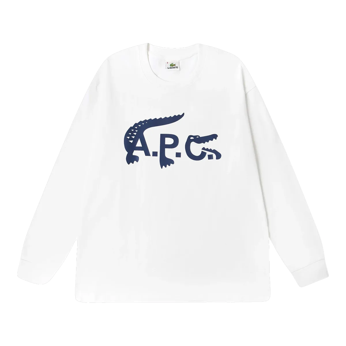 Lacoste White Croc Logo Sweatshirt