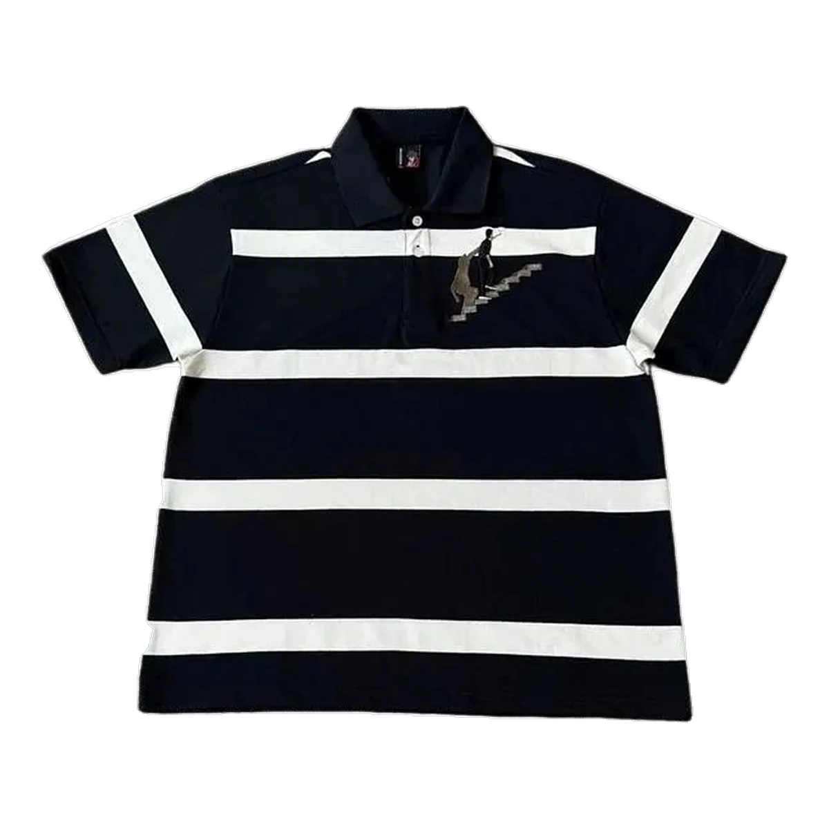 Derschutze Striped Polo Navy