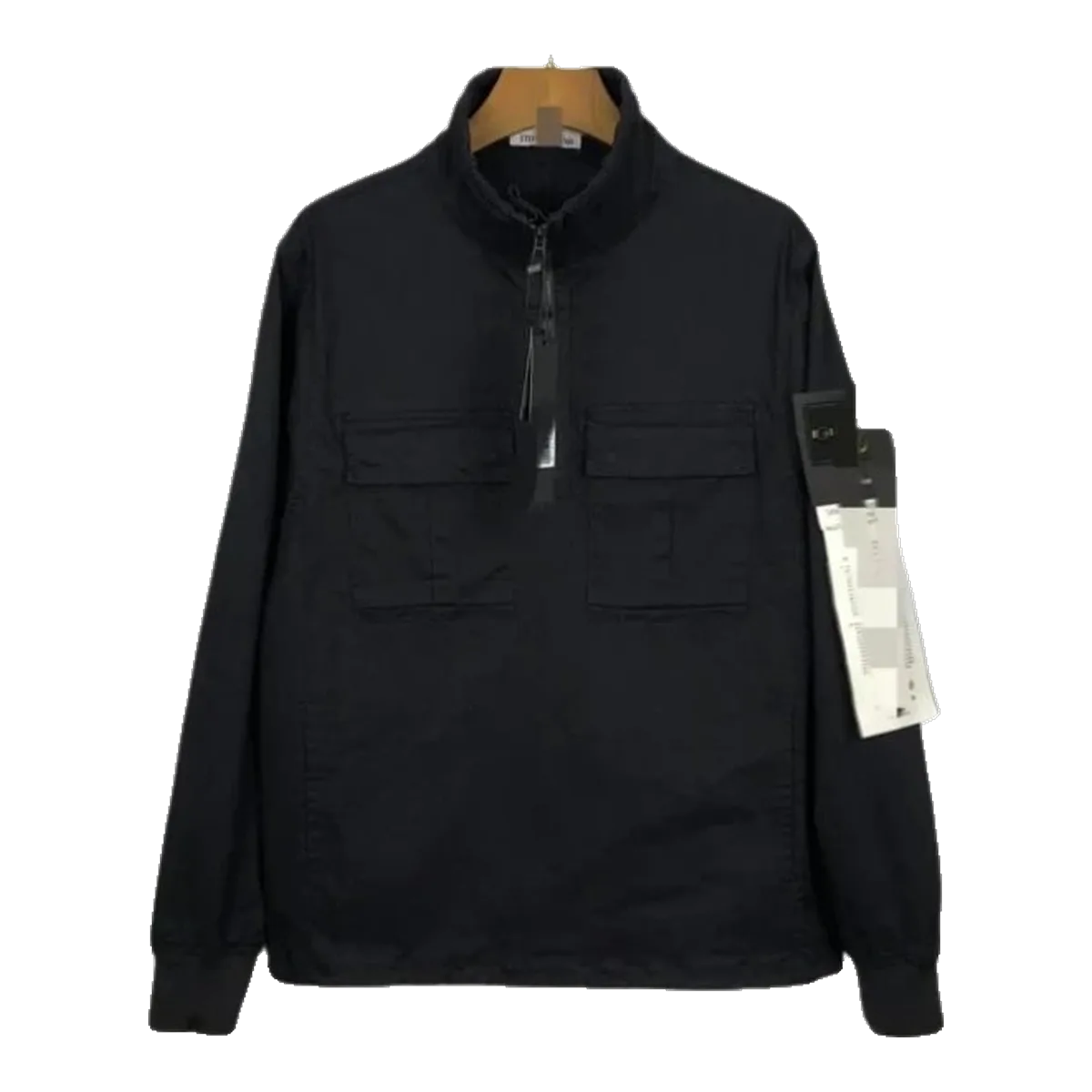 Stone Island Black Half-Zip Jacket