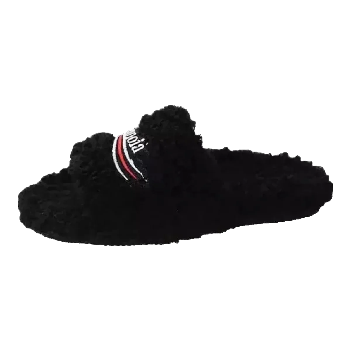 Balenciaga Furry Slides Black