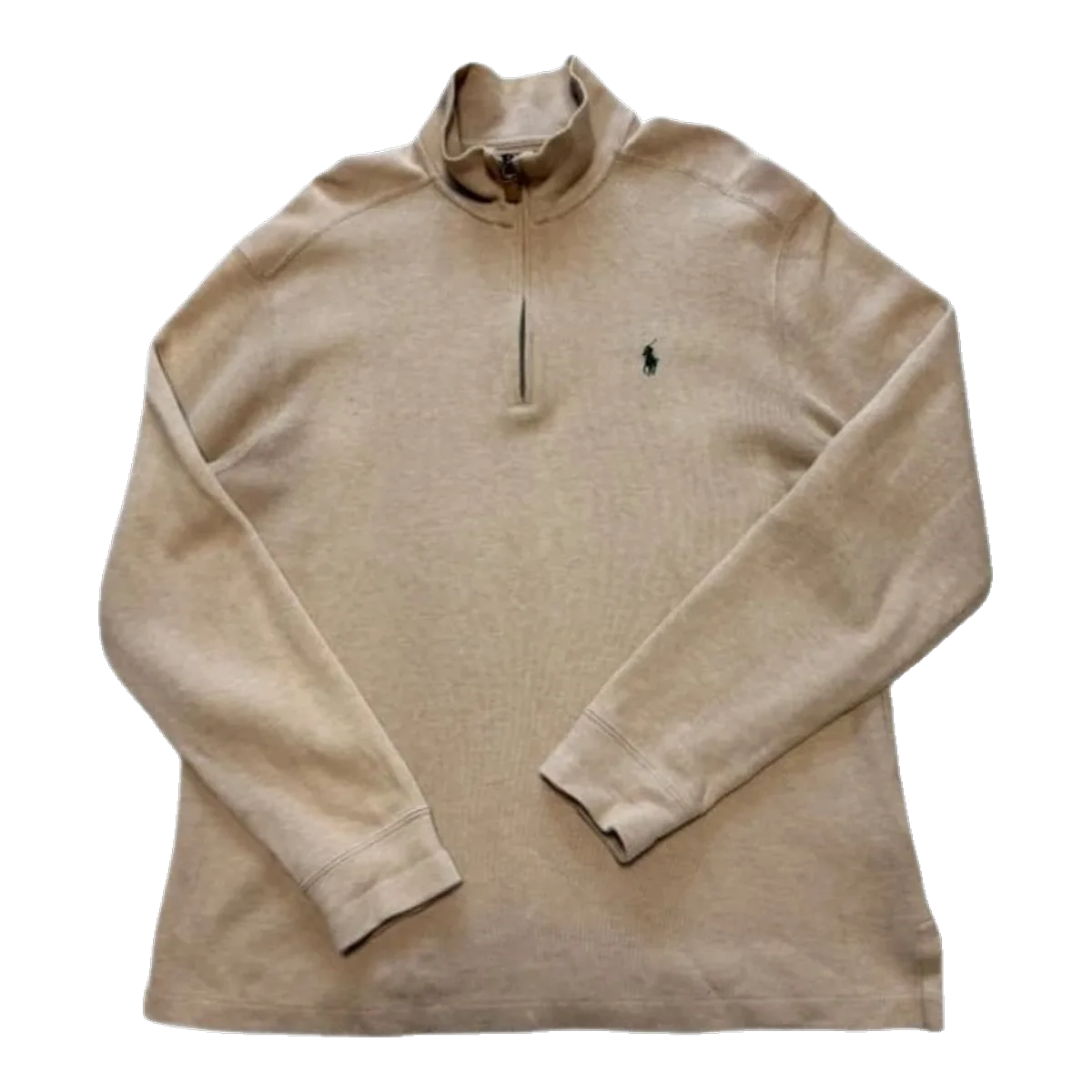 Ralph Lauren Quarter Zip Sweater Tan