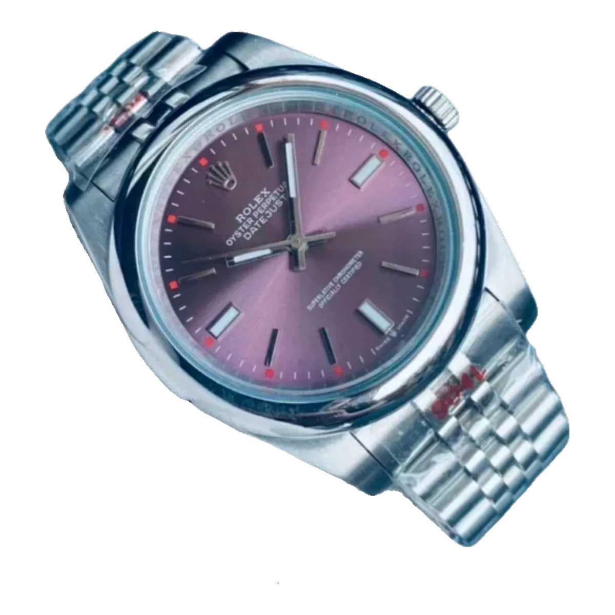 Rolex Watch Purple Dial