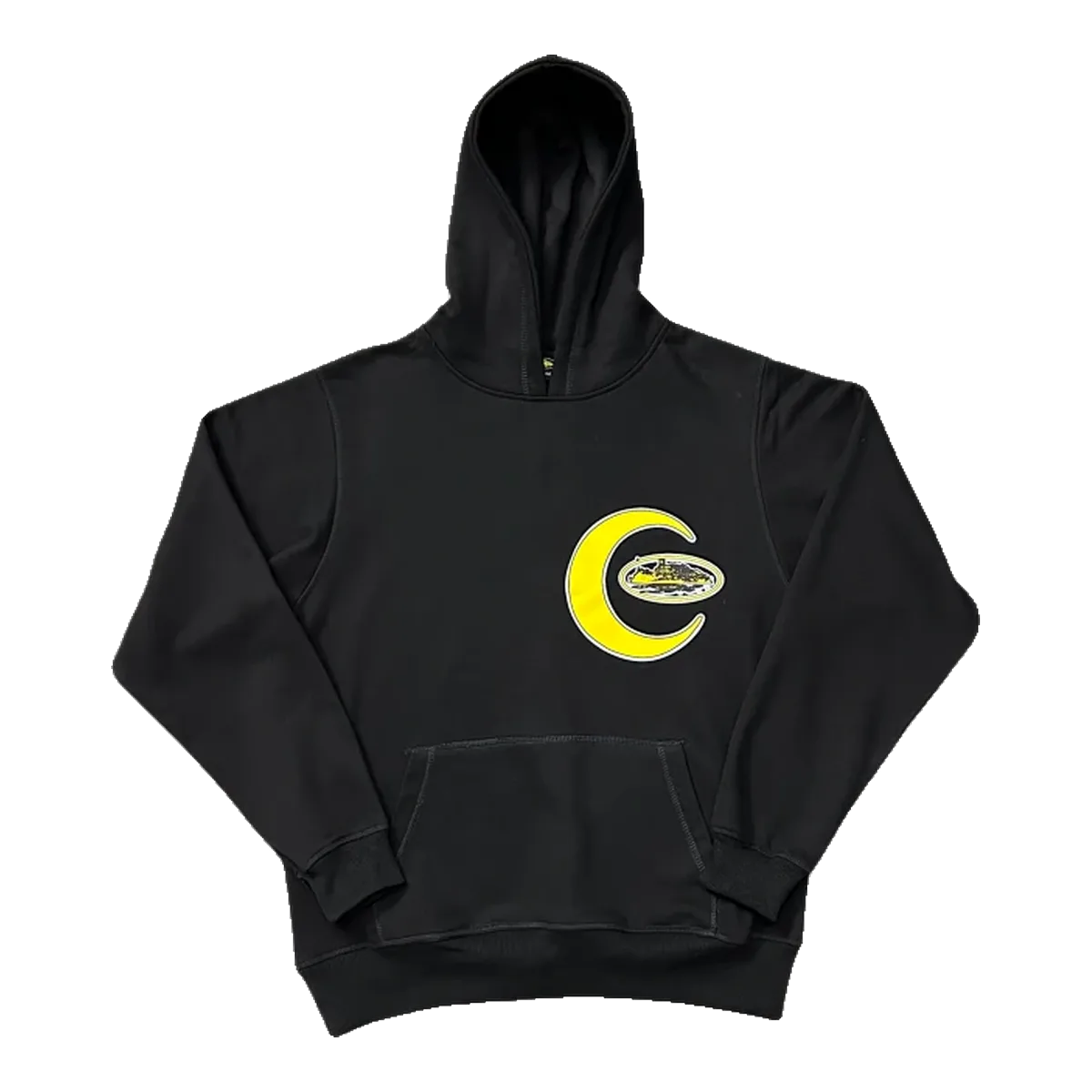 Corteiz Black Hoodie Alcatraz Logo