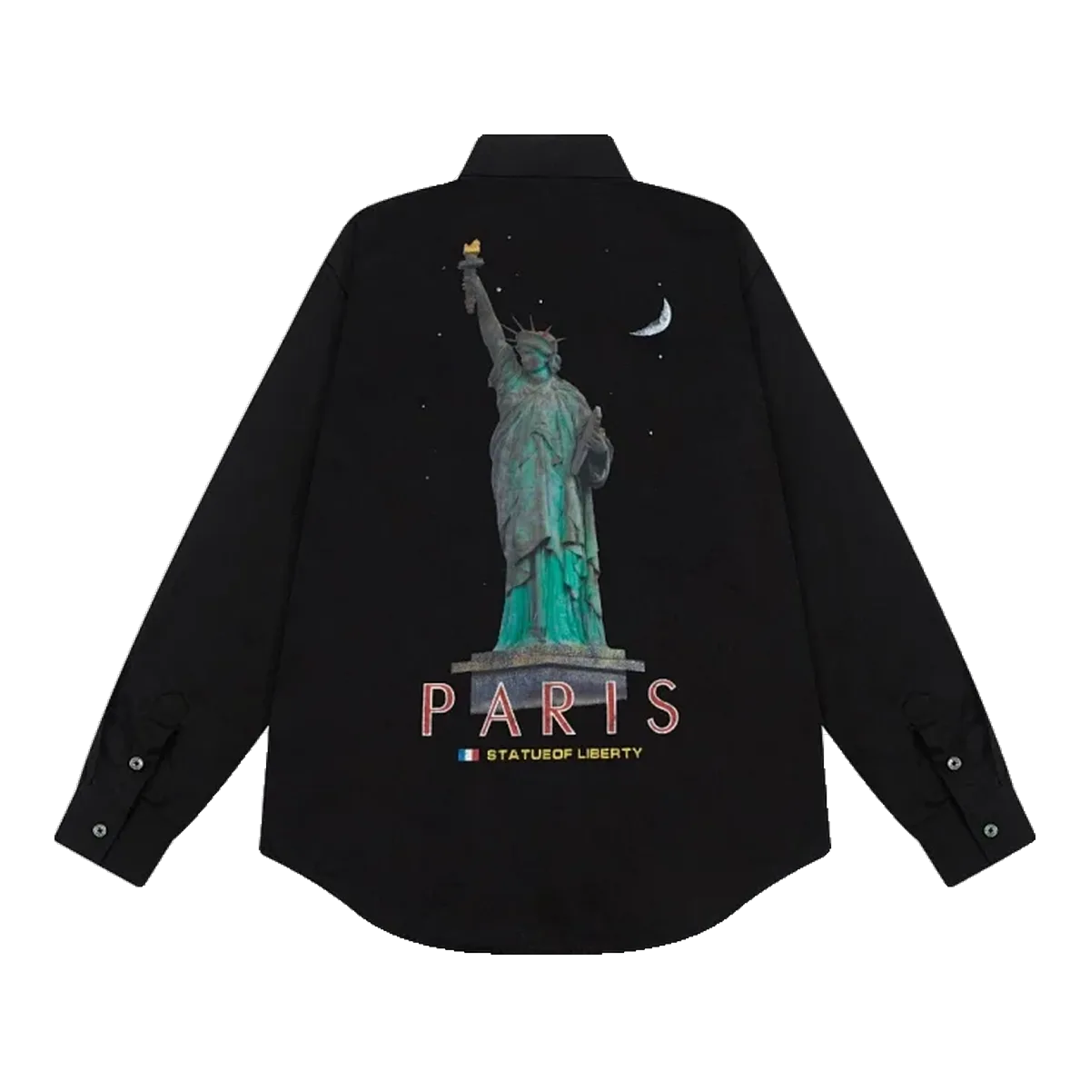 Balenciaga Black Shirt Paris Print