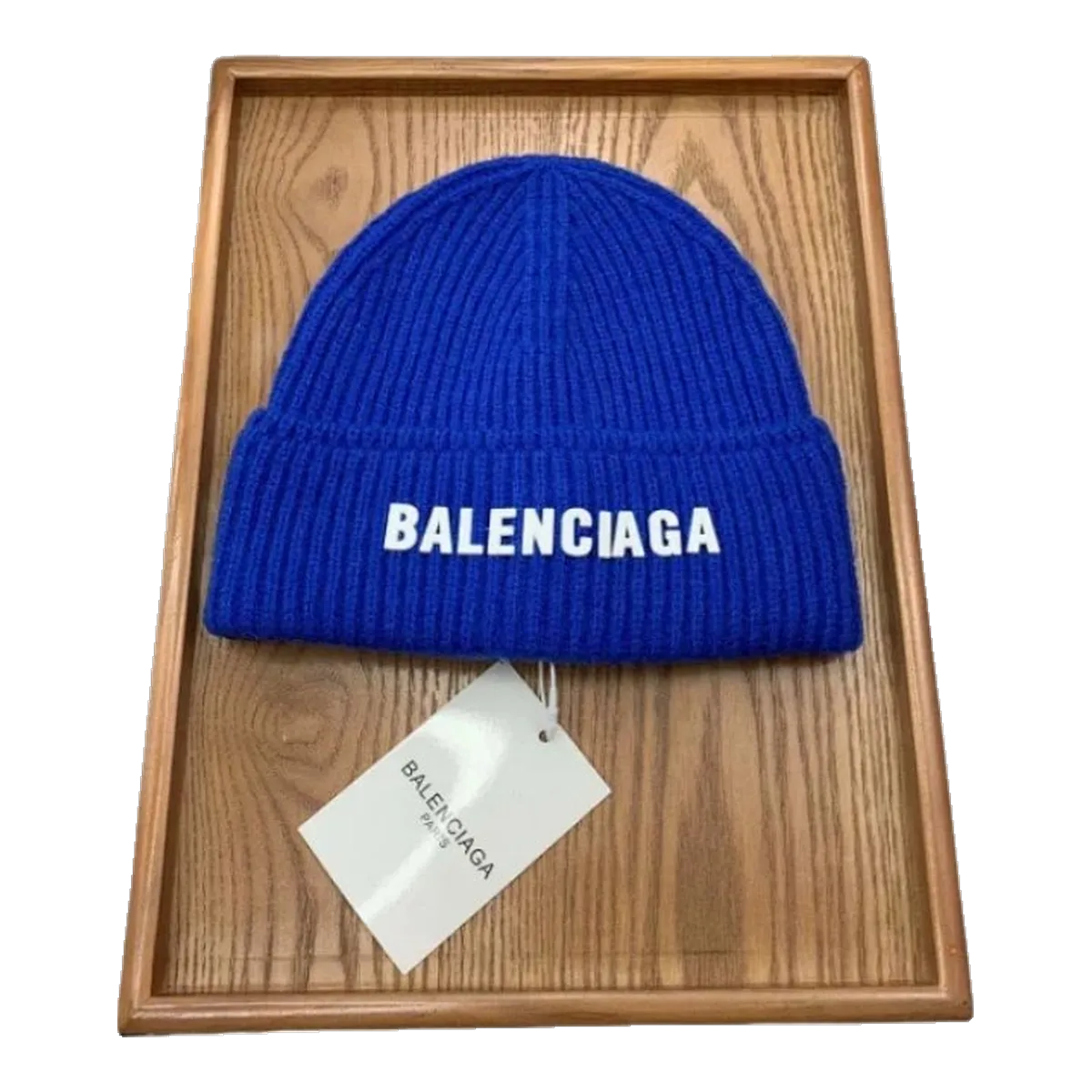 Balenciaga Blue Logo Beanie