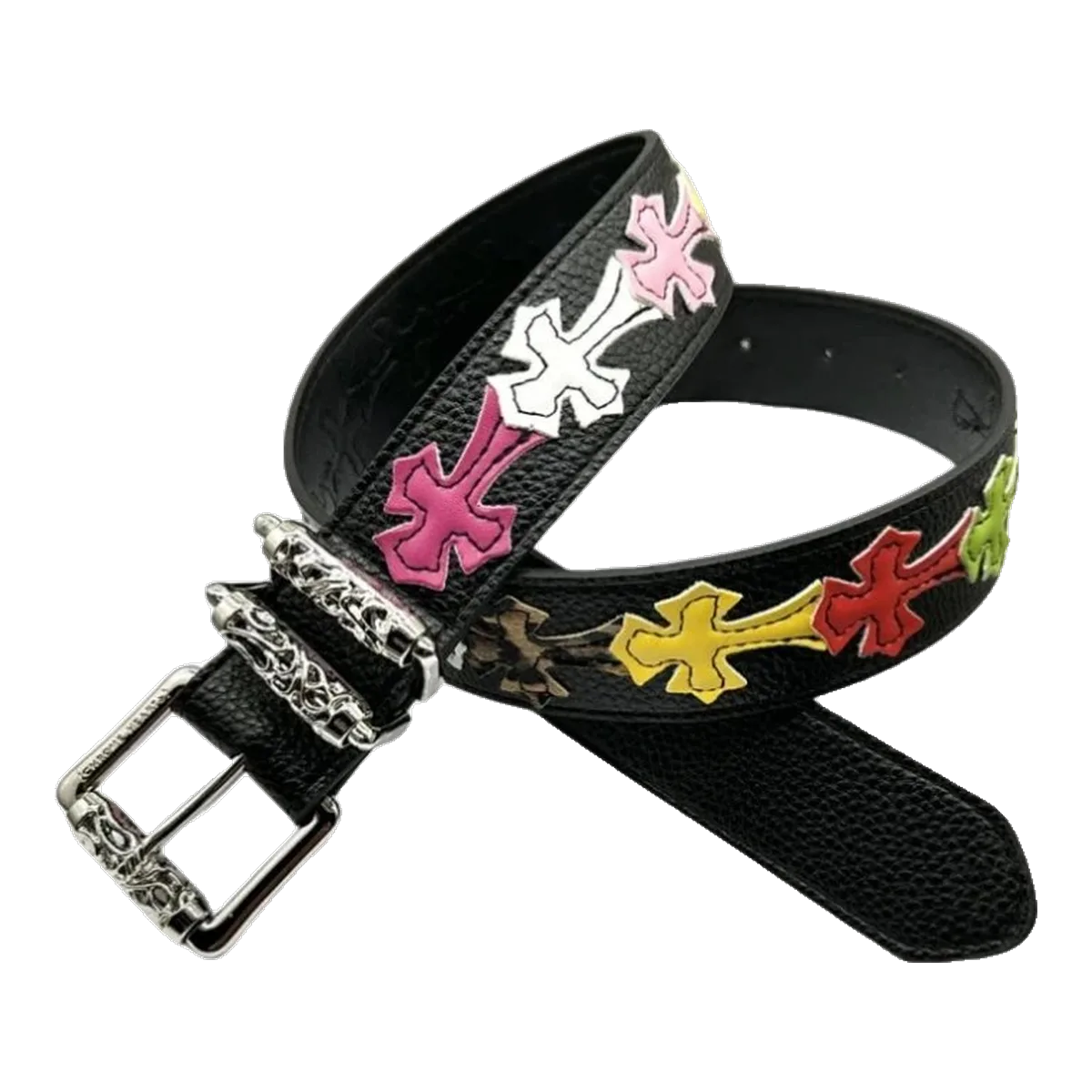 Chrome Hearts Black Cross Print Belt