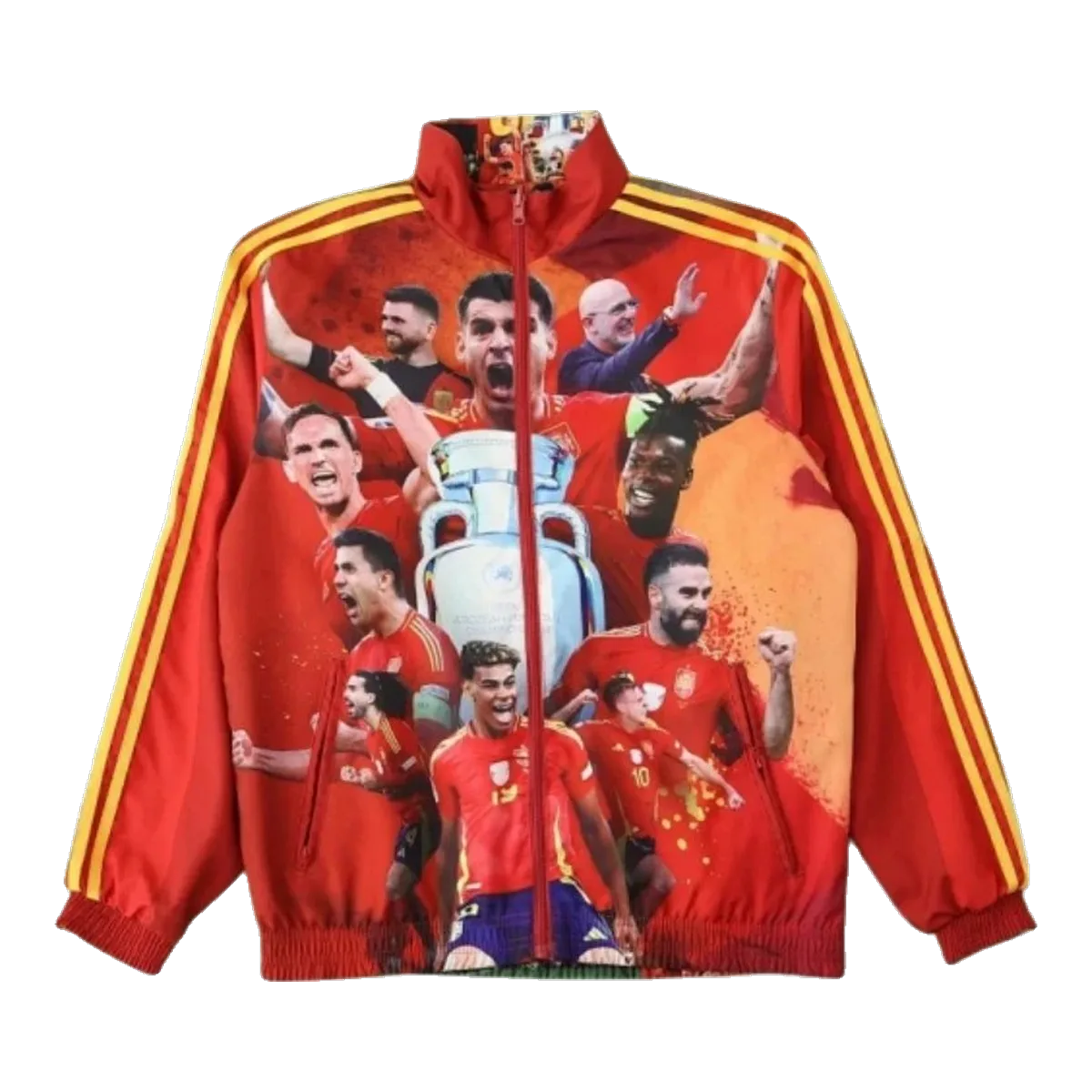On Red Graphic Windbreaker