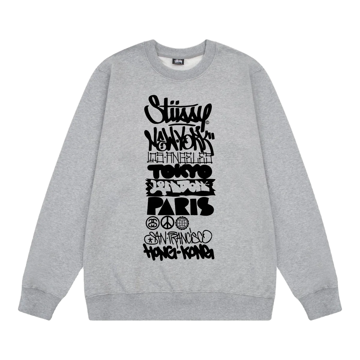 Stussy Grey Sweatshirt World Tour