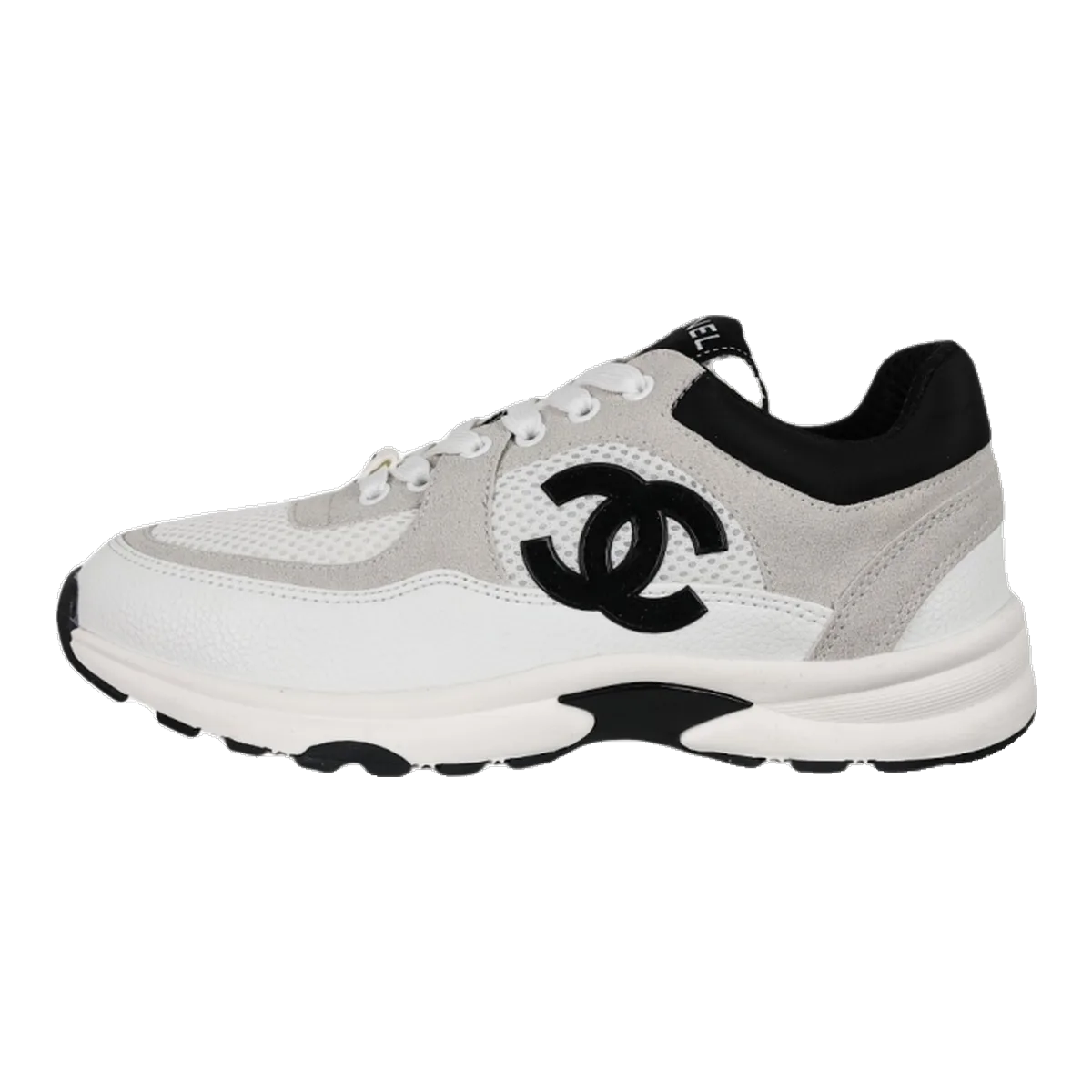 Chanel White CC Sneakers