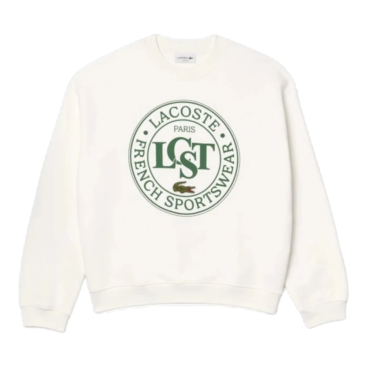 Lacoste White Croc Logo Sweatshirt