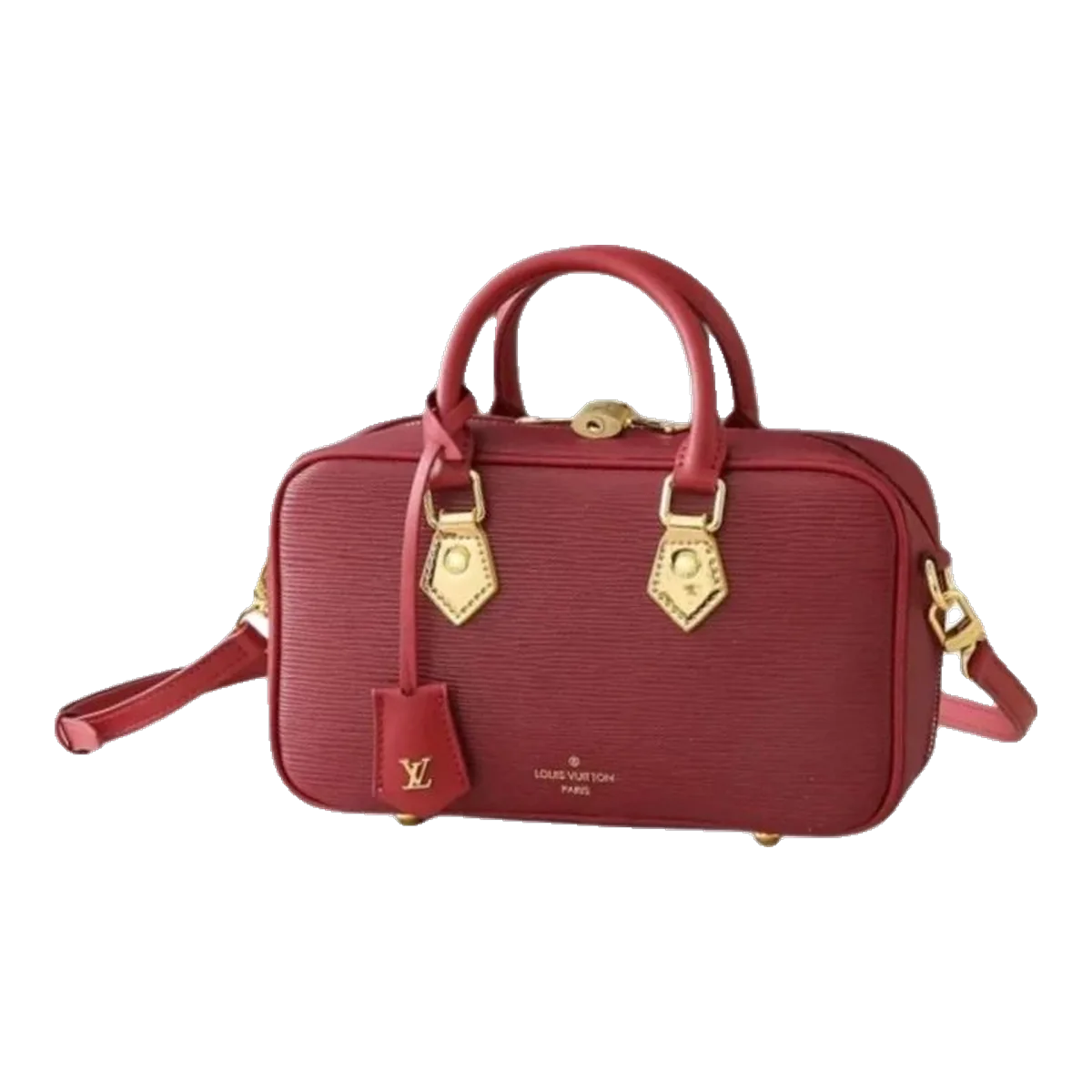 Louis Vuitton Red Leather Speedy Bag