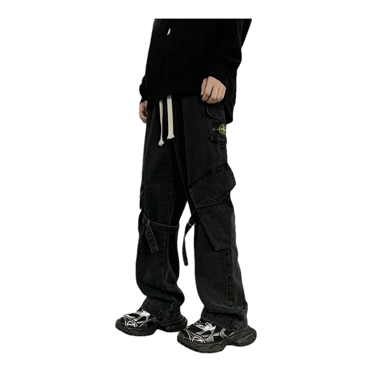 Stone Island Black Cargo Pants