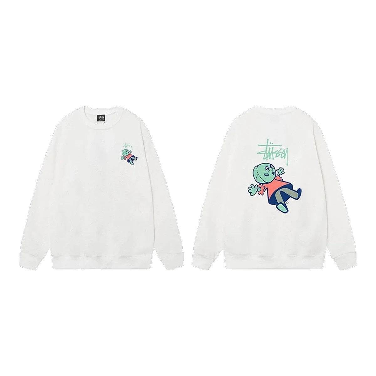 Stussy White Long-Sleeve Tee