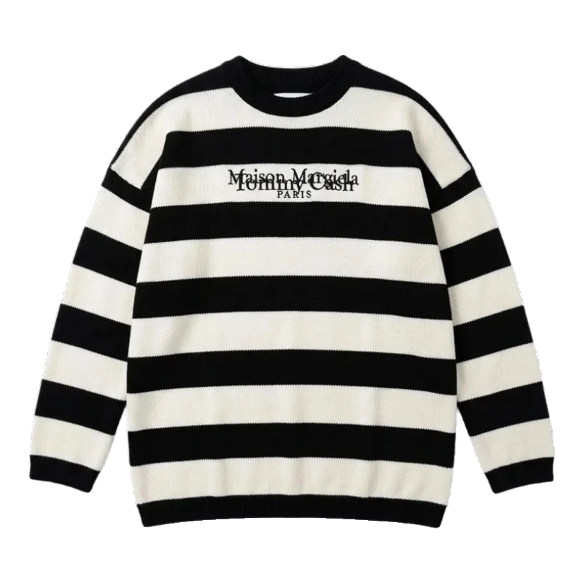 Tommy Hilfiger Black White Striped Sweater